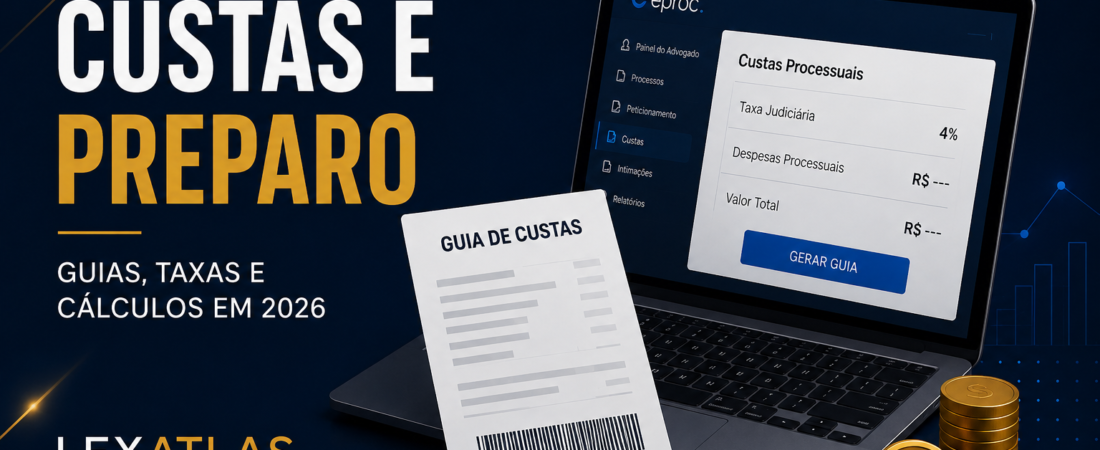 Como calcular custas processuais: valor da causa, condenação e conferência