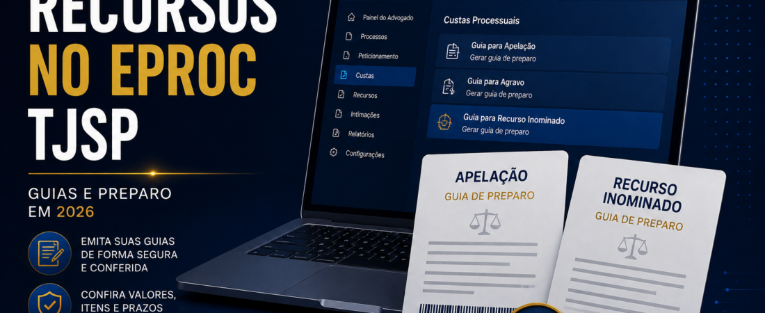 Como emitir guia de Apelação no eproc TJSP em 2026