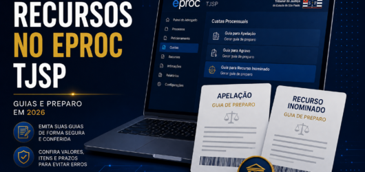 Como emitir guia de Recurso Inominado no eproc TJSP em 2026